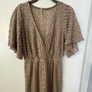 Crochet dress, NWOT, 55” from shoulder, 13” waist